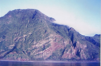 北硫黄島の東側